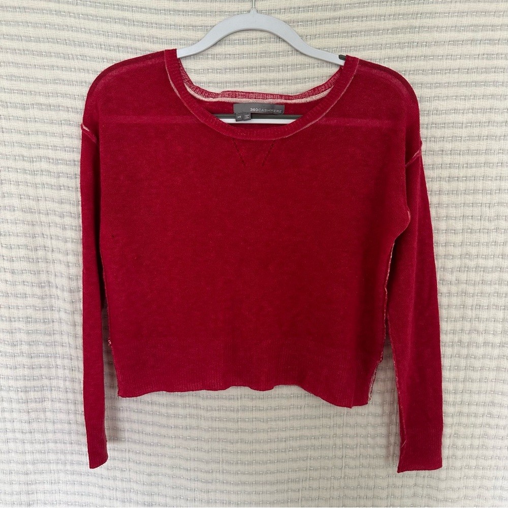 360 Cashmere Cropped Long Sleeve